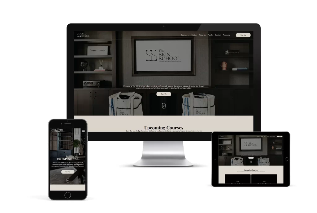 Portfolio The SKIN School Education Website Design