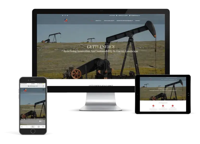 Getti Energy website design and branding