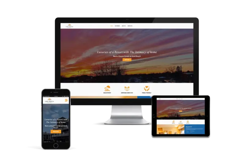 Gimli Beach Condos website design and Airbnb integration case study