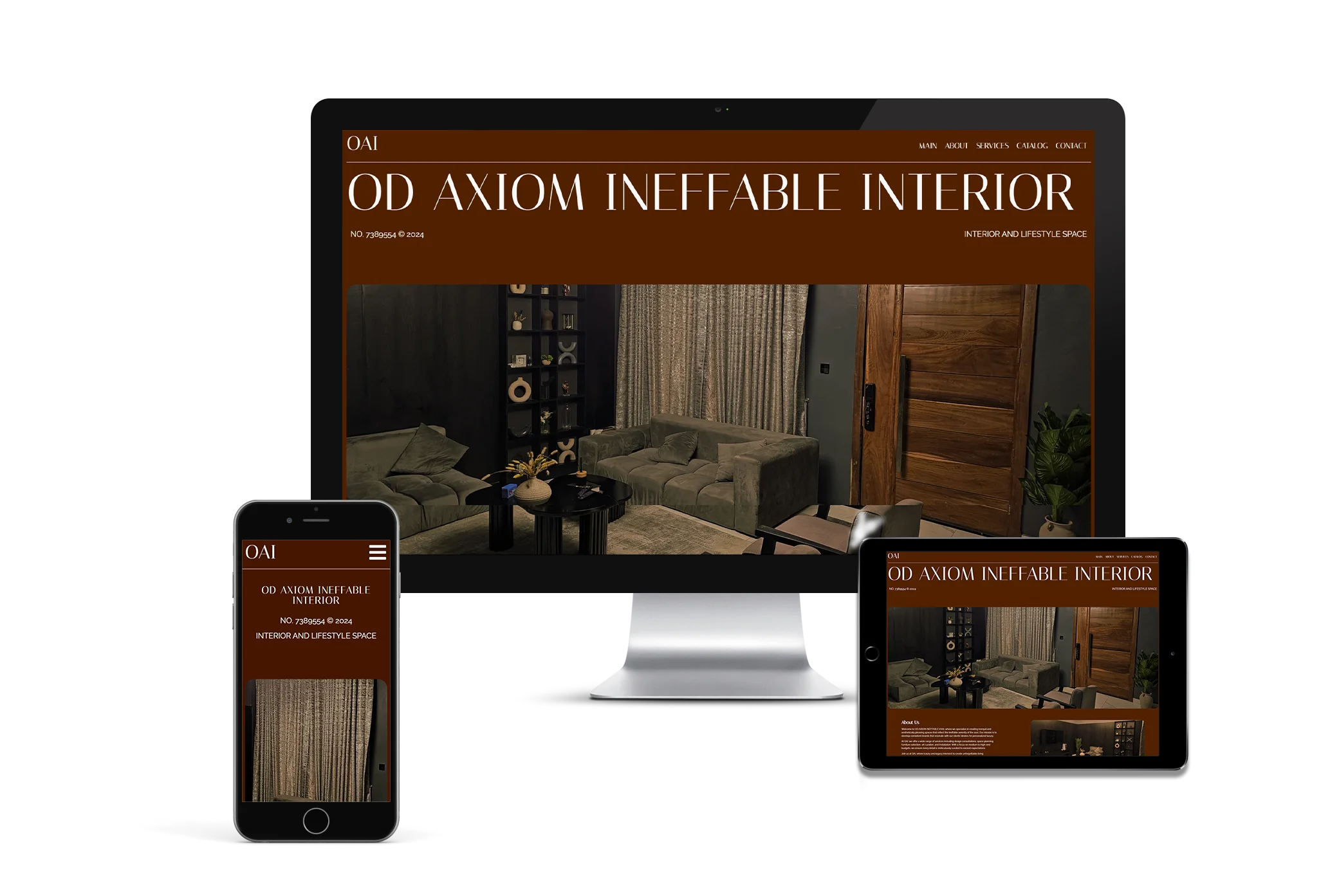 OAI Interior Decor website design by Webgig Team