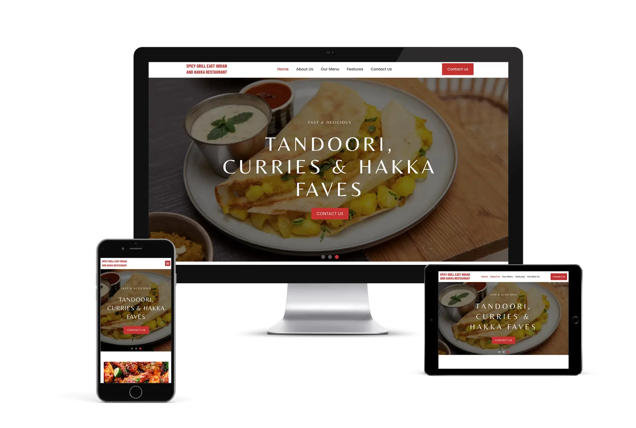 Spicy Grill website design case study