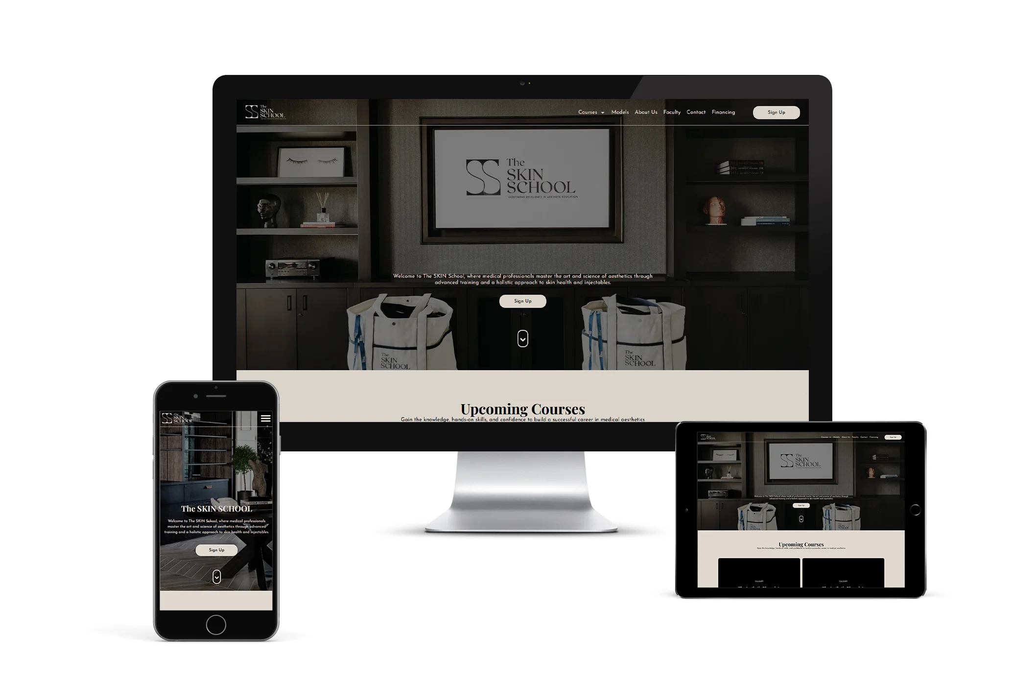 The SKIN School website design and SEO project by Webgig Team