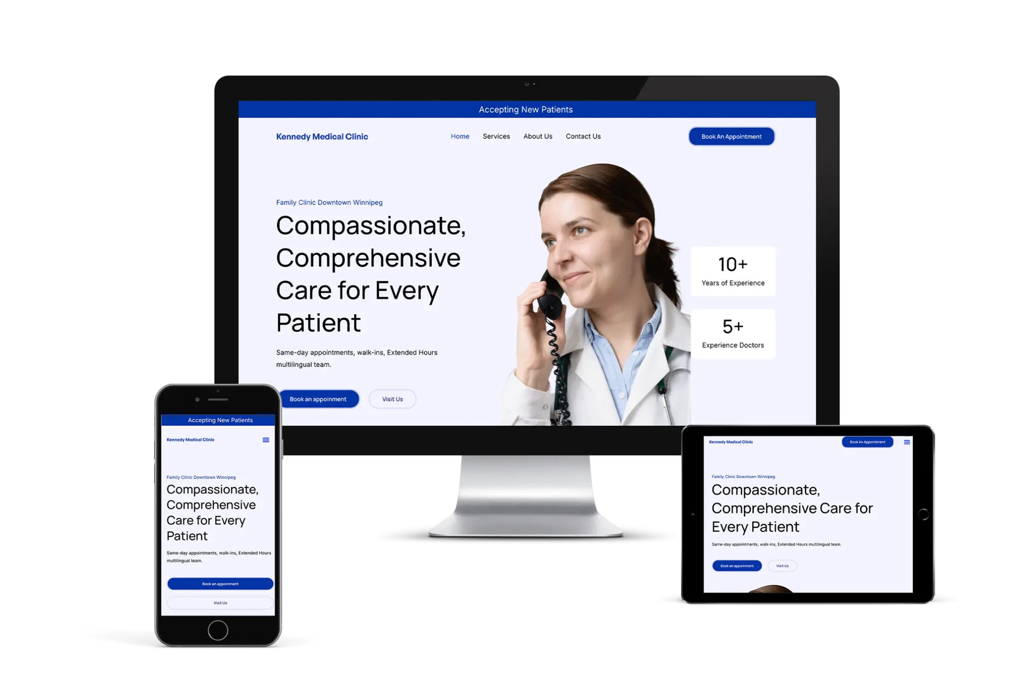 Kennedy Medical Clinic website design and booking integration case study